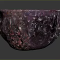 Elegant Purple Glass Bowl With Intricate Patterns And Textured Surface For Home Furniture