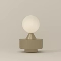 Stylish Table Lamp Featuring Round White Globe And Sleek Metallic Base 3d model