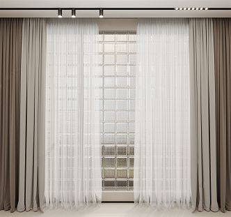 Modern Curtains 3d model