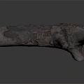 Natural Wooden Log with Branched Structure and Textured Surface for Decorative Use
