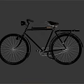 Classic Black Bicycle With Rear Rack And Retro Design In Studio Lighting