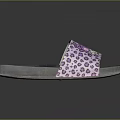 Pink Leopard Print Slippers With Cartoon Character And Non Slip Rubber Sole
