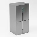 Modern Stainless Steel Refrigerator Freezer With Double Door Design And Sleek Finish