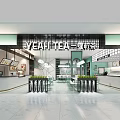 Modern YEAHTEA Bubble Tea Shop With Bright Interior And Green Plants