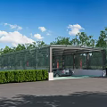 Modern High Quality Glass Steel Sunshade Canopy For Underground Parking Lot Entrance Protection