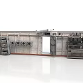 Industrial Style Metal Equipment Unit Featuring Multiple Drawers Cabinets Vents And Control Panel