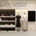 Modern White Clothing Store With Window Display Mannequins Minimalist Entrance And Welcome Sign Design