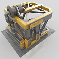 Parking Lot Mechanical Lifting Equipment With Yellow Gray Steel Frame Structure