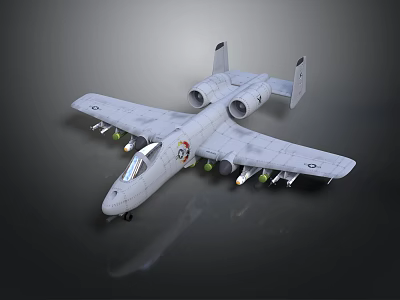 Aerospace White Aircraft Model With Twin Engines Underwing Mounts And Logo 3d model