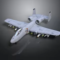 Aerospace White Aircraft Model With Twin Engines Underwing Mounts And Logo