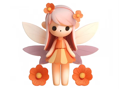 Flower Fairy Flower Demon Flower Elf Hand Doll 3d model Flower Fairy Flower Demon Flower Elf Hand Doll 3d model