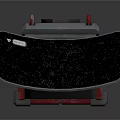 Red And Gray Mechanical Equipment With Extended Top Panel And Compact Structure