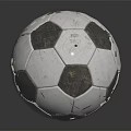 Classic Black And White Soccer Ball With Textured Surface On Dark Reflective Background
