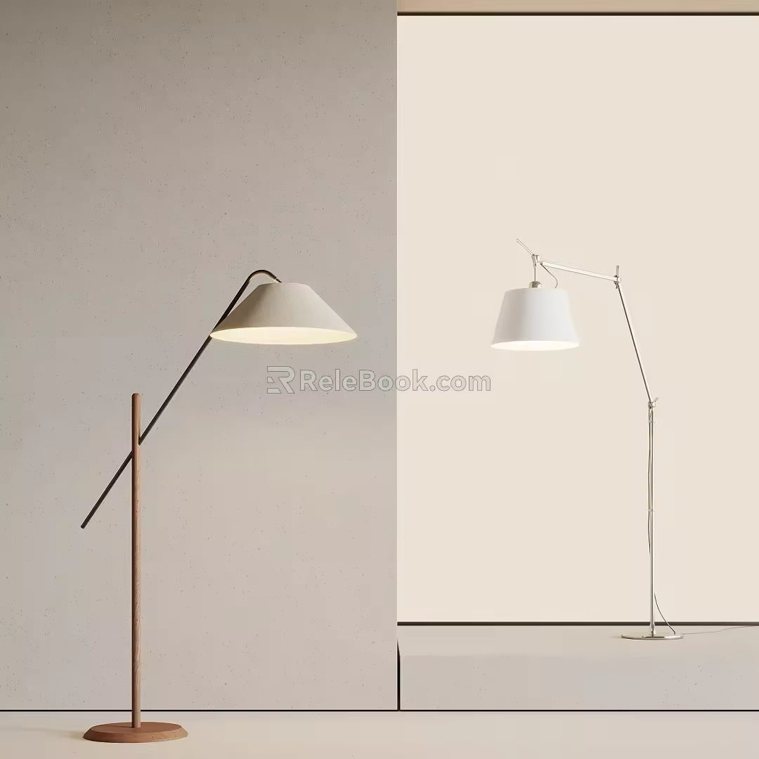 Middle style floor lamp 3d model