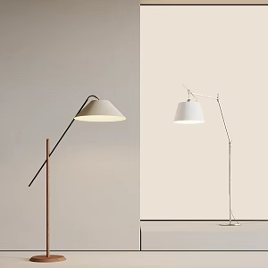 Middle style floor lamp 3d model