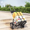 Stair Climber Cart Carrying Beer Boxes Up Stairs