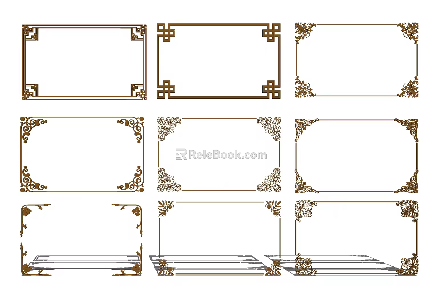 New Chinese line partition combination 3d model