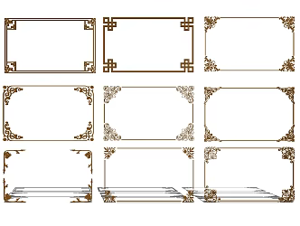 New Chinese line partition combination 3d model