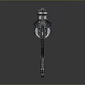 Futuristic Sci Fi Mechanical Weapon With Blue Black Design And Advanced Structure 3d model