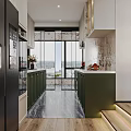 Modern Living And Dining Room Interior Design With Sofa Coffee Table TV And Wooden Accents