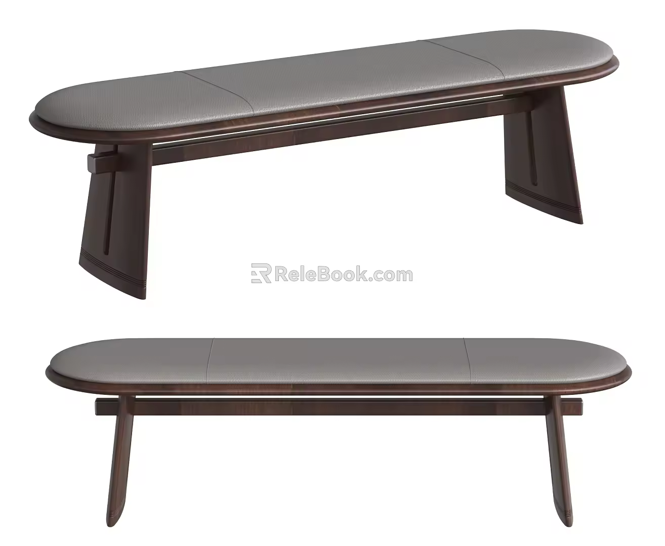 bed end stool 3d model