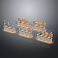 Scenic Construction Landscape With Multiple Bridge Piers And Concrete Structures 3d model
