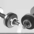 Adjustable Dumbbells For Fitness Sports Equipment With Metal Plates And Handles