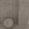 Minimalist Modern Architectural Sphere Component With White Textured Surface And Light Colored Walls 3d model