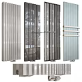 Modern Bathroom Accessories With Stripe Design And Various Metal Color Options