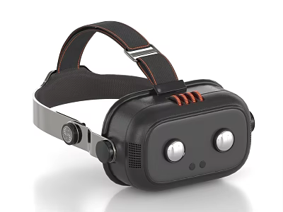 VR Headset Entertainment Electronics With Modern Design Comfortable Headband And Dual Lenses 3d model