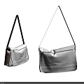 White Sling Bags With Black Shoulder Straps Brown Accents And Minimalist Design