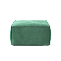 Green Square Velvet Ottoman Ideal For Living Room Seating And Decor