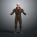 Human Character In Creature Inspired Armor With Detailed Biological Design Features