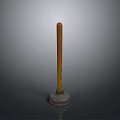 Household Plunger with Long Wooden Handle and Rubber Suction Base