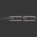 Futuristic Sci Fi Tech Device With Glowing Blade Dark Gray Body And Yellow Indicators