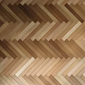 Stylish Herringbone Pattern Wooden Flooring Featuring Various Warm Natural Wood Tones