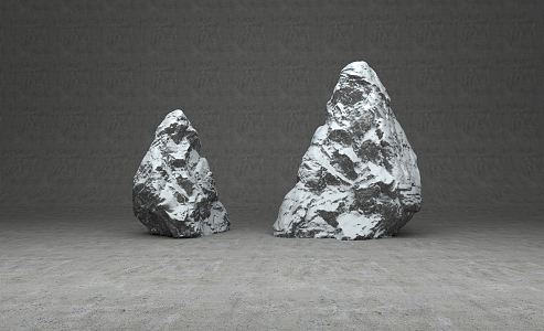 Modern Stone Winter Rock Stone 3d model