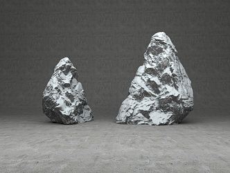 Modern Stone Winter Rock Stone 3d model