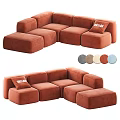 Stylish Modular Velvet Double Sofa With Multiple Color Options For Cozy Home Living Room