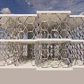 honeycomb structure building 3d model