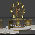 Tianhong Themed Event Stage With Decorative Ferris Wheel And Pavilion Lights