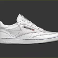 White Reebok Classic Casual Sneakers With Stylish Logo And Stitching Design