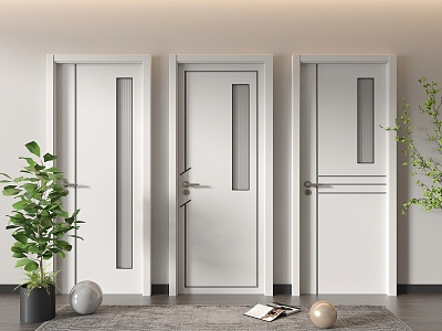 Modern swing door single bedroom door model