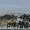 Other Fire Pit Materials Including Charcoal Wood Logs and Stones