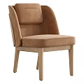 Sleek Modern Accent Chair With Black Velvet Upholstery And Wooden Legs