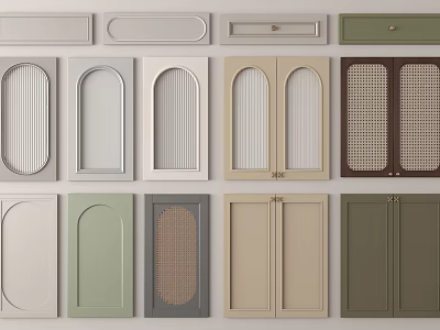 Various Wardrobe Door Designs With Modern Classic Styles And Color Options 3d model