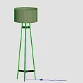 Modern Floor Lamp With Linen Shade And Tripod Metal Stand In Gold Black Design