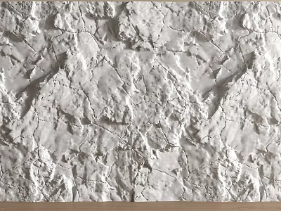 White Cracked Textured Background Wall Design For Interior Decorative Surface 3d model