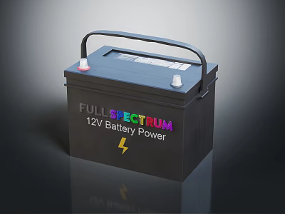 Full Spectrum 12V Car Battery Power High Performance And Reliable Design 3d model