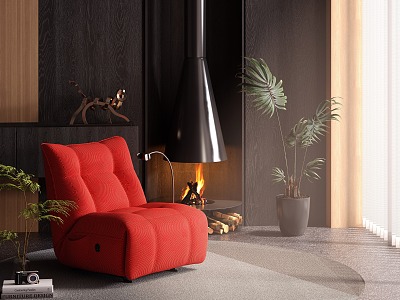 Single Sofa Caterpillar Functional Sofa 3d model